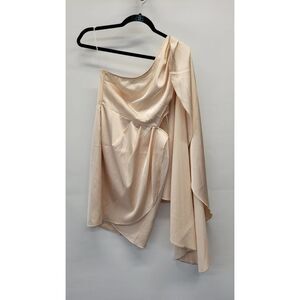 Area One Shoulder Drape Side Cut Dress